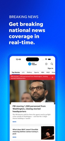 USA TODAY: US & Breaking News App Store screenshot 1