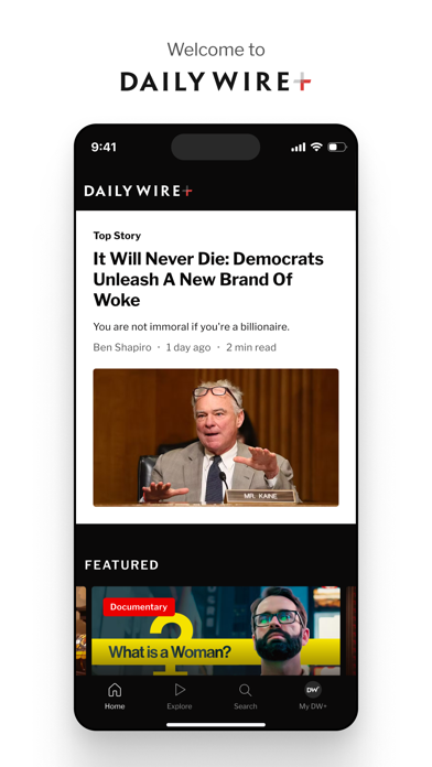 DailyWire+ App Store screenshot 1