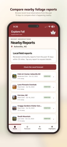Explore Fall App Store screenshot 2