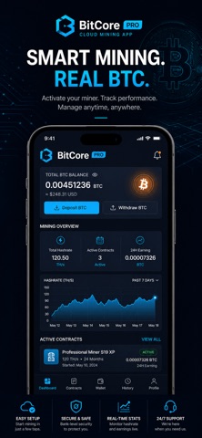 BitCore PRO - BTC Miner App Store screenshot 2
