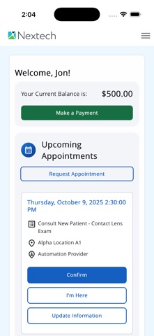 myPatientVisit App Store screenshot 1