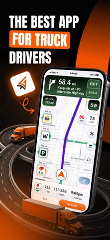 Trucker Guide: Truck GPS Maps App Store screenshot 1
