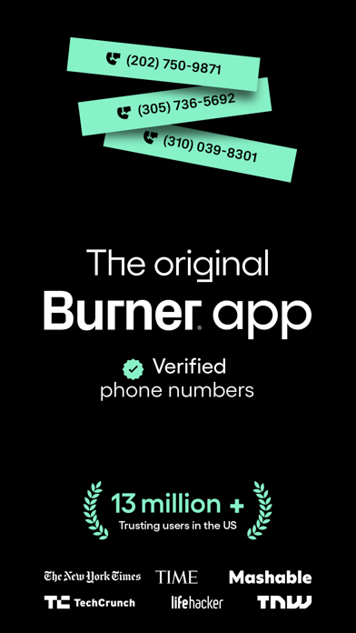 Burner: Second Phone Number App Store screenshot 1