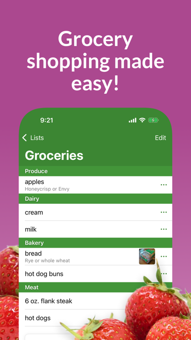 Our Groceries Shopping List App Store screenshot 1