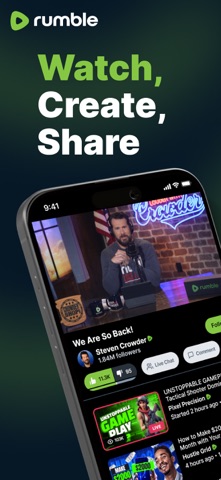 Rumble: Live Streaming, Videos App Store screenshot 1