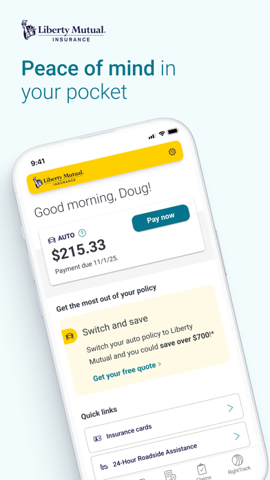 Liberty Mutual Mobile App Store screenshot 1