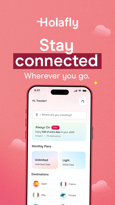 Holafly eSIM: Unlimited Data App Store screenshot 1