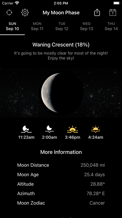 My Moon Phase - Lunar Calendar App Store screenshot 1