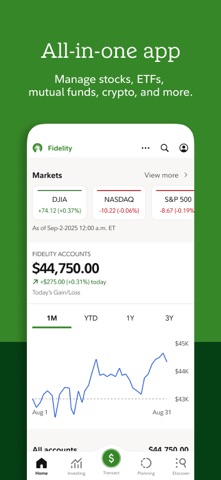 Fidelity Investments App Store screenshot 1