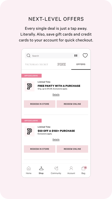 PINK—Clothing, Beauty & More App Store screenshot 2