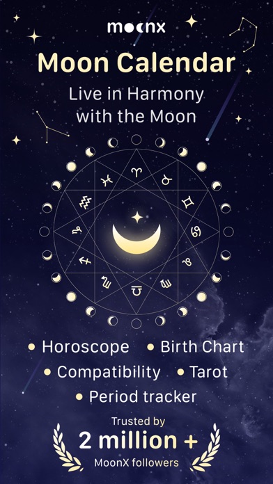 Moon Calendar by MoonX App Store screenshot 1