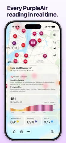 Paku - Air Quality & AQI Map App Store screenshot 1