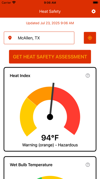 Heat Safety App Store screenshot 1