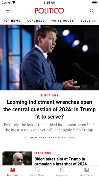 POLITICO App Store screenshot 1