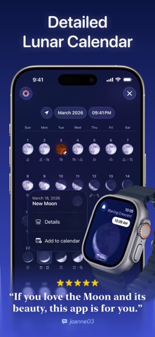 Moonlitt: Moon Phase Tracker App Store screenshot 2