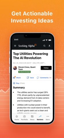 Seeking Alpha: News & Analysis App Store screenshot 2