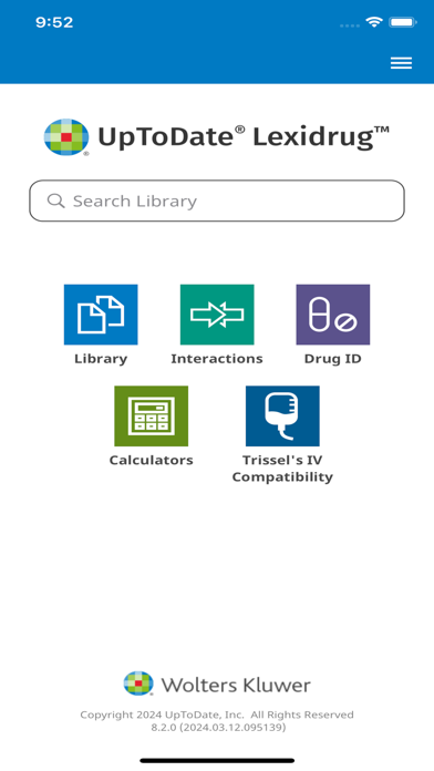 UpToDate Lexidrug App Store screenshot 1