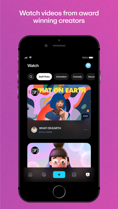 Vimeo App Store screenshot 1