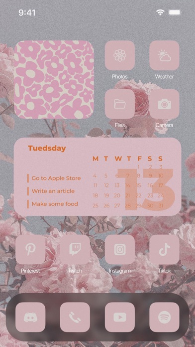 Aesthetic: App icons & Widgets App Store screenshot 1