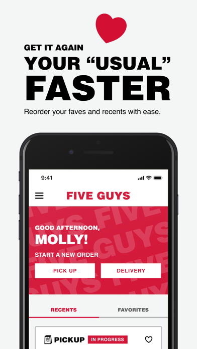 Five Guys Burgers & Fries App Store screenshot 2