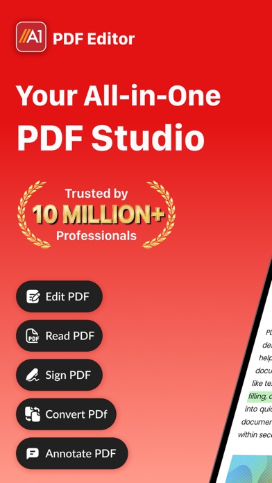 PDF Editor: Read, Scan & Sign App Store screenshot 1