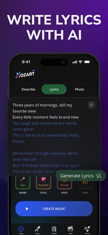 AI Song Generator: Mozart App Store screenshot 2