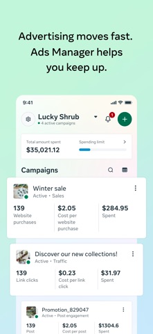 Meta Ads Manager App Store screenshot 1
