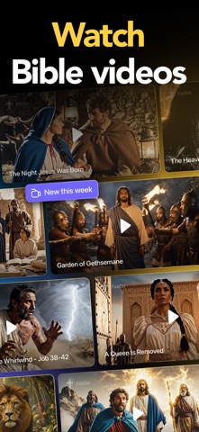 Faithe: Bible Videos & Study App Store screenshot 1