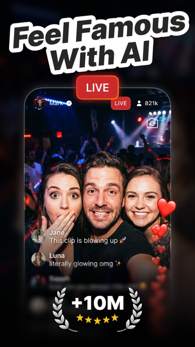 Famefy: AI Live Stream & Fans App Store screenshot 1