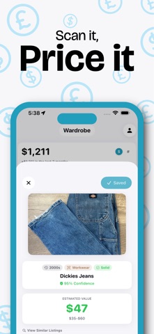 Thrifted: Scan & Price Clothes App Store screenshot 2