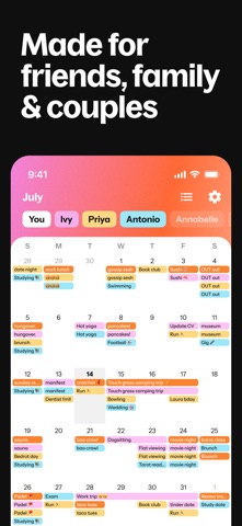 Howbout: shared calendar App Store screenshot 1