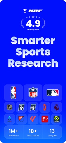 HOF: Sports Stats & Data App Store screenshot 1