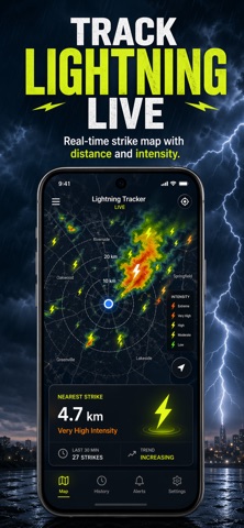 Lightning Tracker & Radar Map App Store screenshot 1