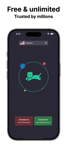VPN cat: Fast Secure Unlimited App Store screenshot 1