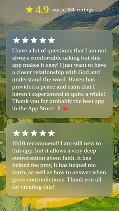 Haven - Bible Chat App Store screenshot 2