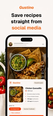 Gustino: Recipe & Meal Planner App Store screenshot 1