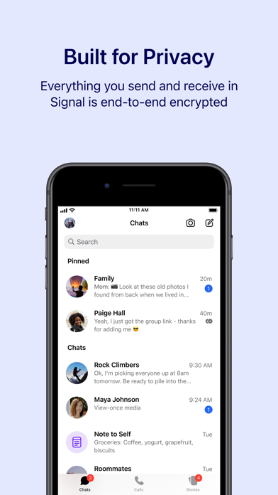 Signal - Private Messenger App Store screenshot 1
