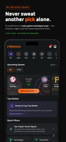 Rithmm: AI Sports Betting App Store screenshot 1