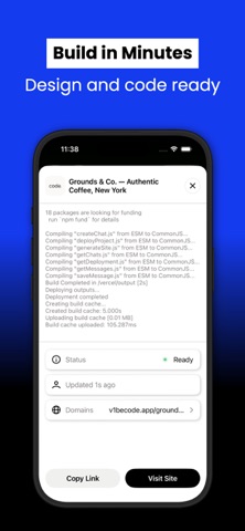 Vibecode AI Website Builder App Store screenshot 2