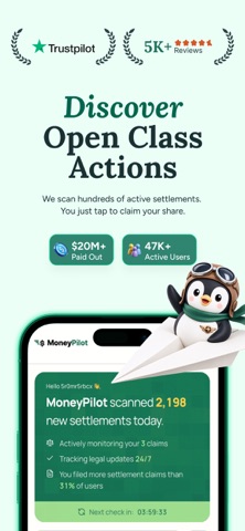MoneyPilot: Class Action App Store screenshot 1