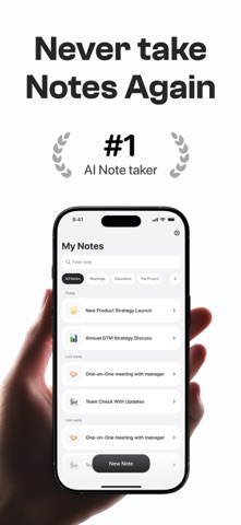 Notee: AI Note Taker App Store screenshot 1