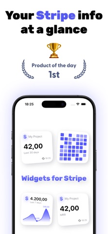 Widgets for Stripe: Stats App Store screenshot 1