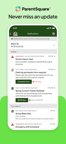 ParentSquare App Store screenshot 1