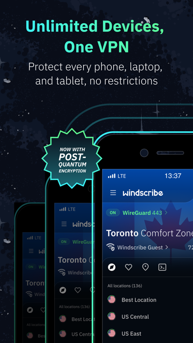 VPN Windscribe: Fast & Secure App Store screenshot 1