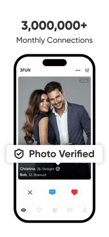 3Fun: Couples & Singles Dating App Store screenshot 2