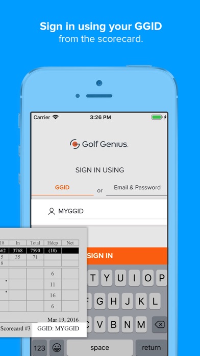Golf Genius App Store screenshot 1