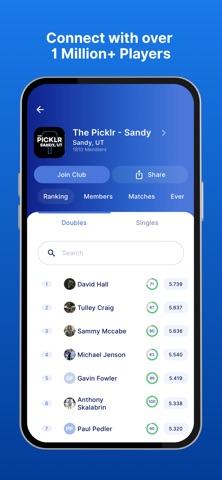 DUPR App Store screenshot 1