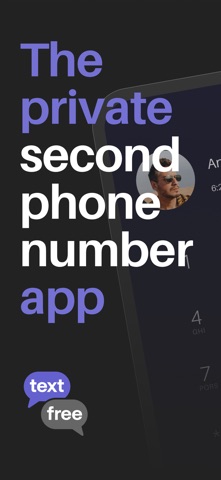 Text Free: Second Phone Number App Store screenshot 1