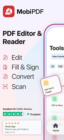 MobiPDF・PDF Text Editor・Reader App Store screenshot 1