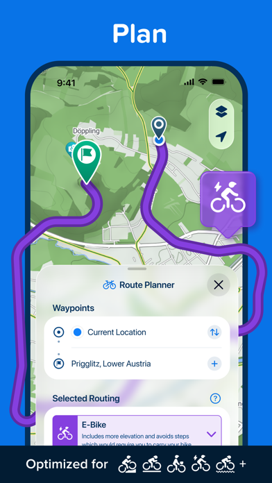 Bikemap: Bicycle Tracker & GPS App Store screenshot 2